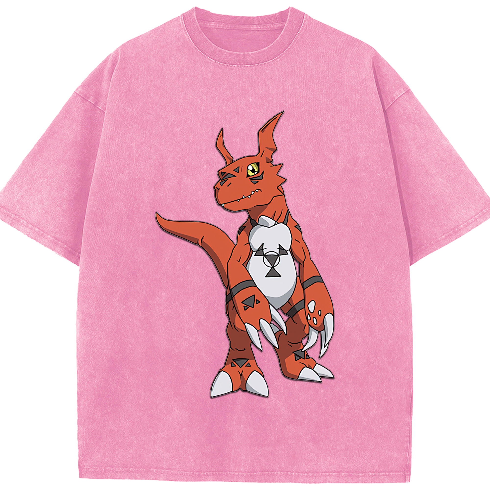 （画像用） Digimon デジタルモンスター/デジモン 綿100% ヴィンテージ風 半袖Tシャツ（フロントプリント）